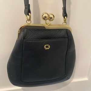 Emma Fox Clasp Black with Gold Chain Cross body Purse